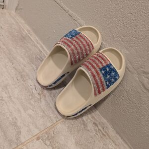 Women's Patriotic Slide Sandals